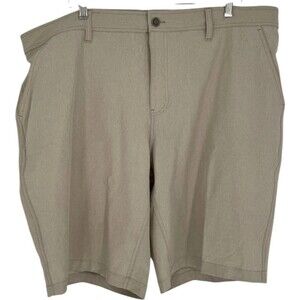 Coolkeep Stretch Performance Shorts Size 42 Tan Quick Dry 11" Inseam Men’s NEW